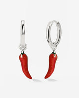 Chili Hoop Set Small Silver