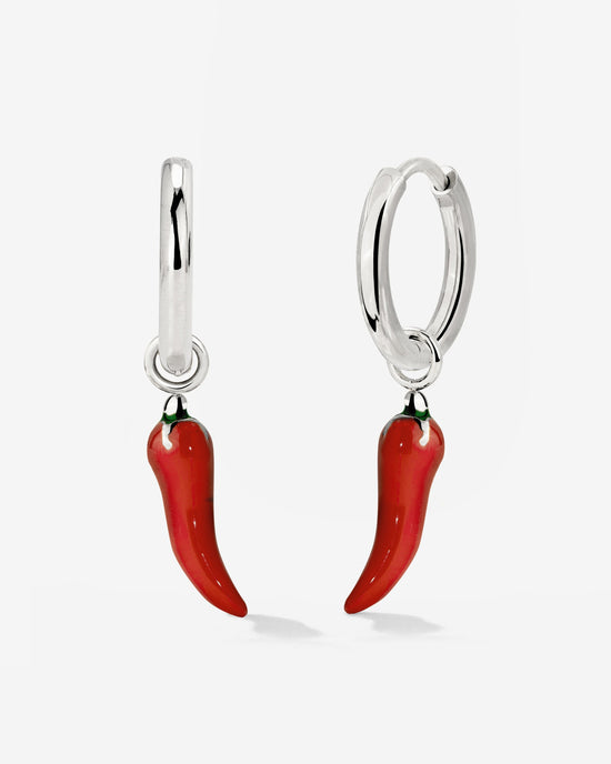Chili Hoop Set Small Silver