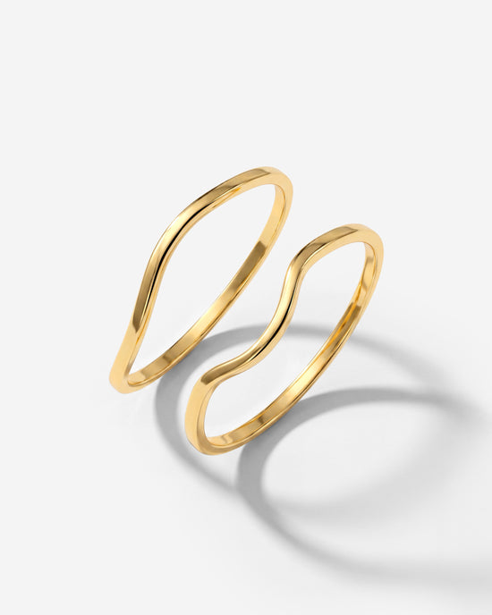 Skinny Dip Ring Duo Gold
