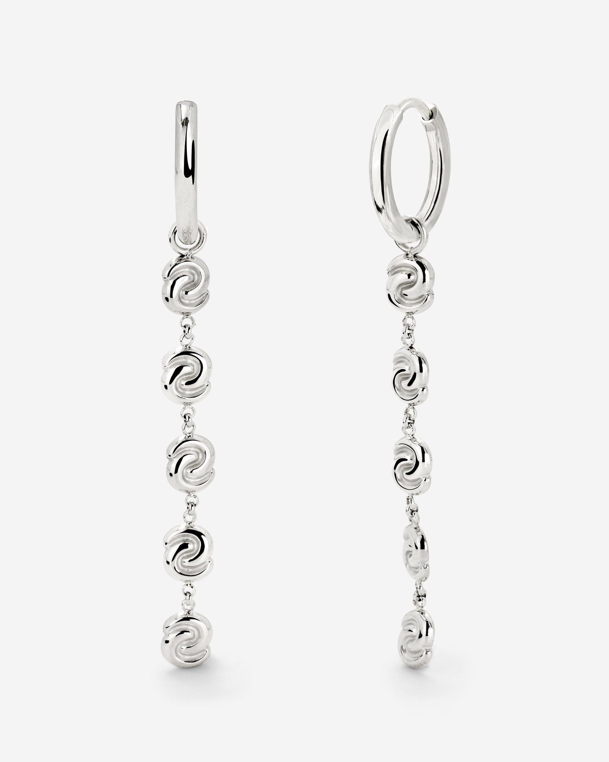 Tides of Time Hoop Set Small Silver