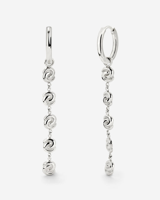 Tides of Time Hoop Set Small Silver