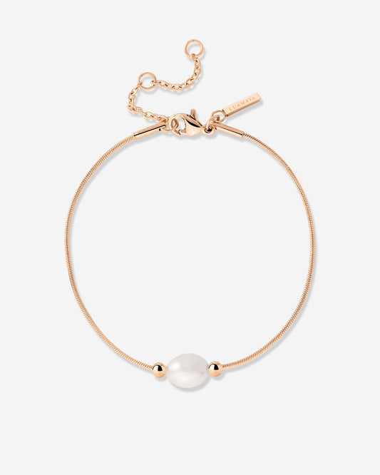 Minimalist Pearl Bracelet Rose Gold
