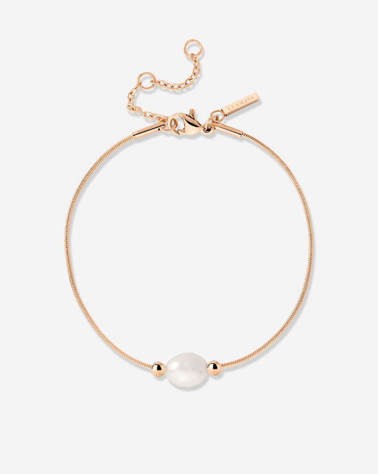 Minimalist Pearl Bracelet Rose Gold