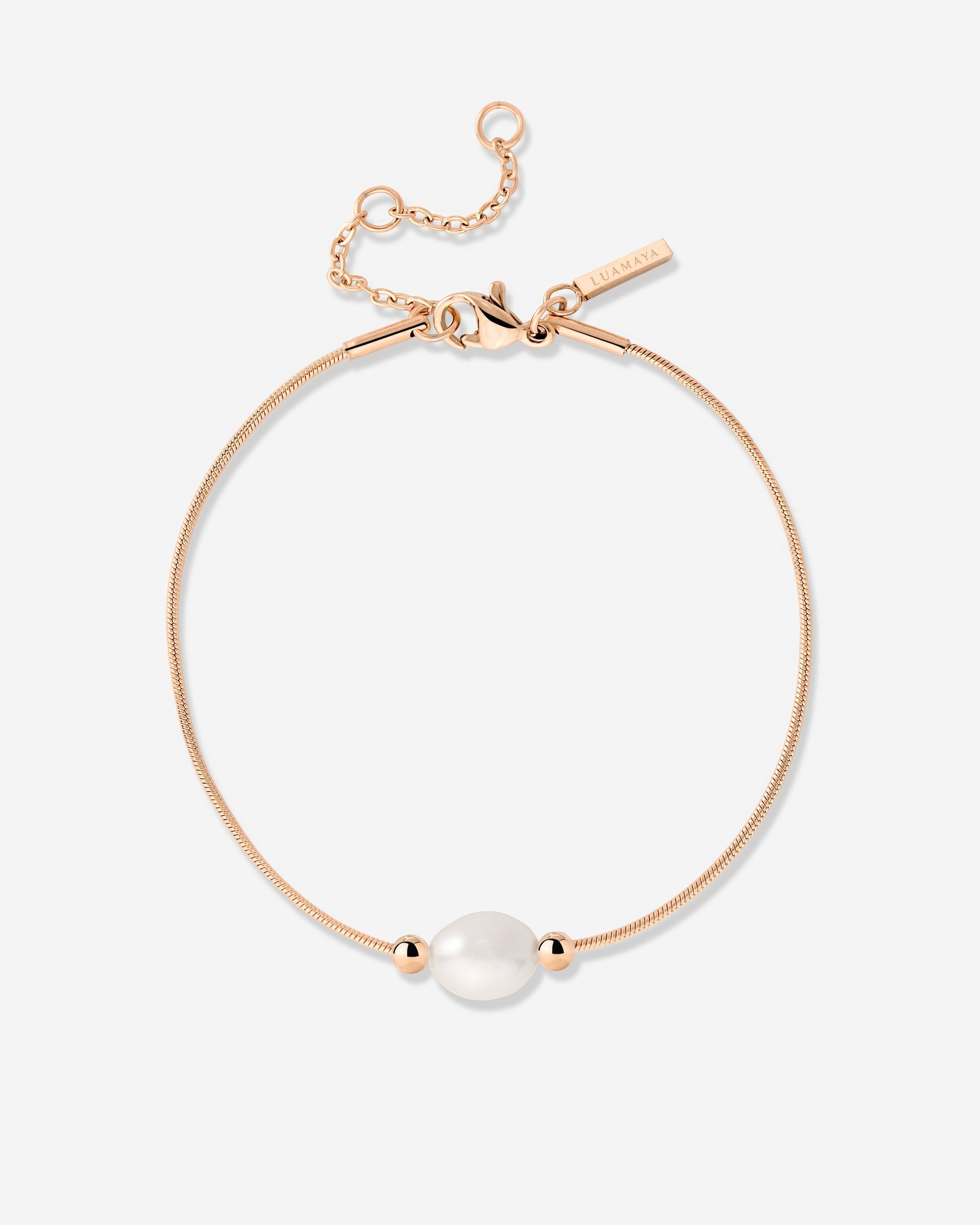 Minimalist Pearl Bracelet Rose Gold