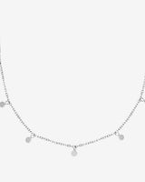 Tiny Coin Necklace Silver