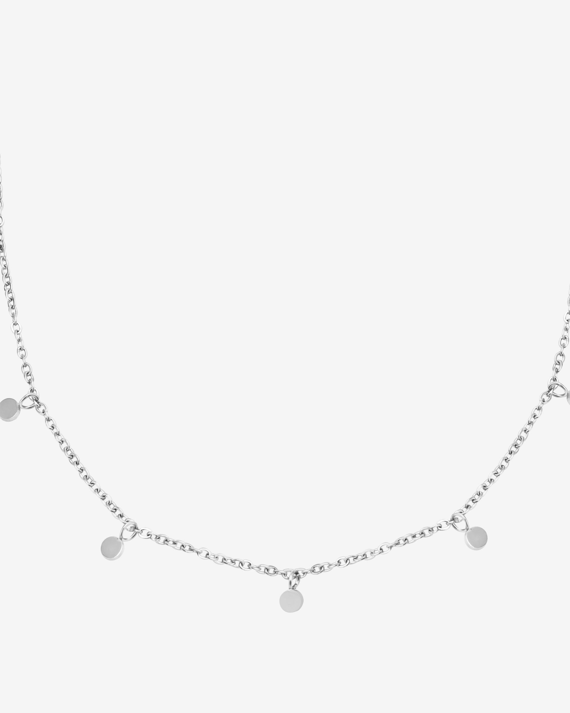 Tiny Coin Necklace Silver