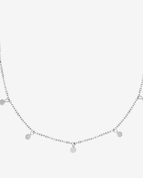 Tiny Coin Necklace Silver