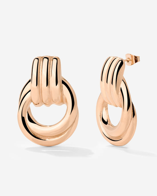 Infinity Loop Hoops Rose Gold