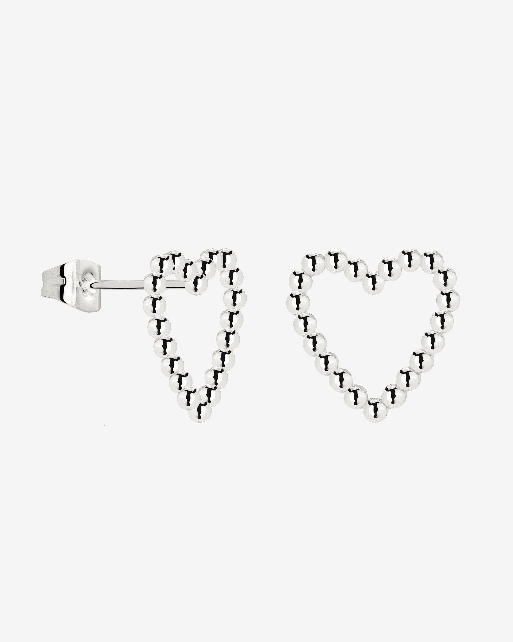 Heart of Gold Studs Silver