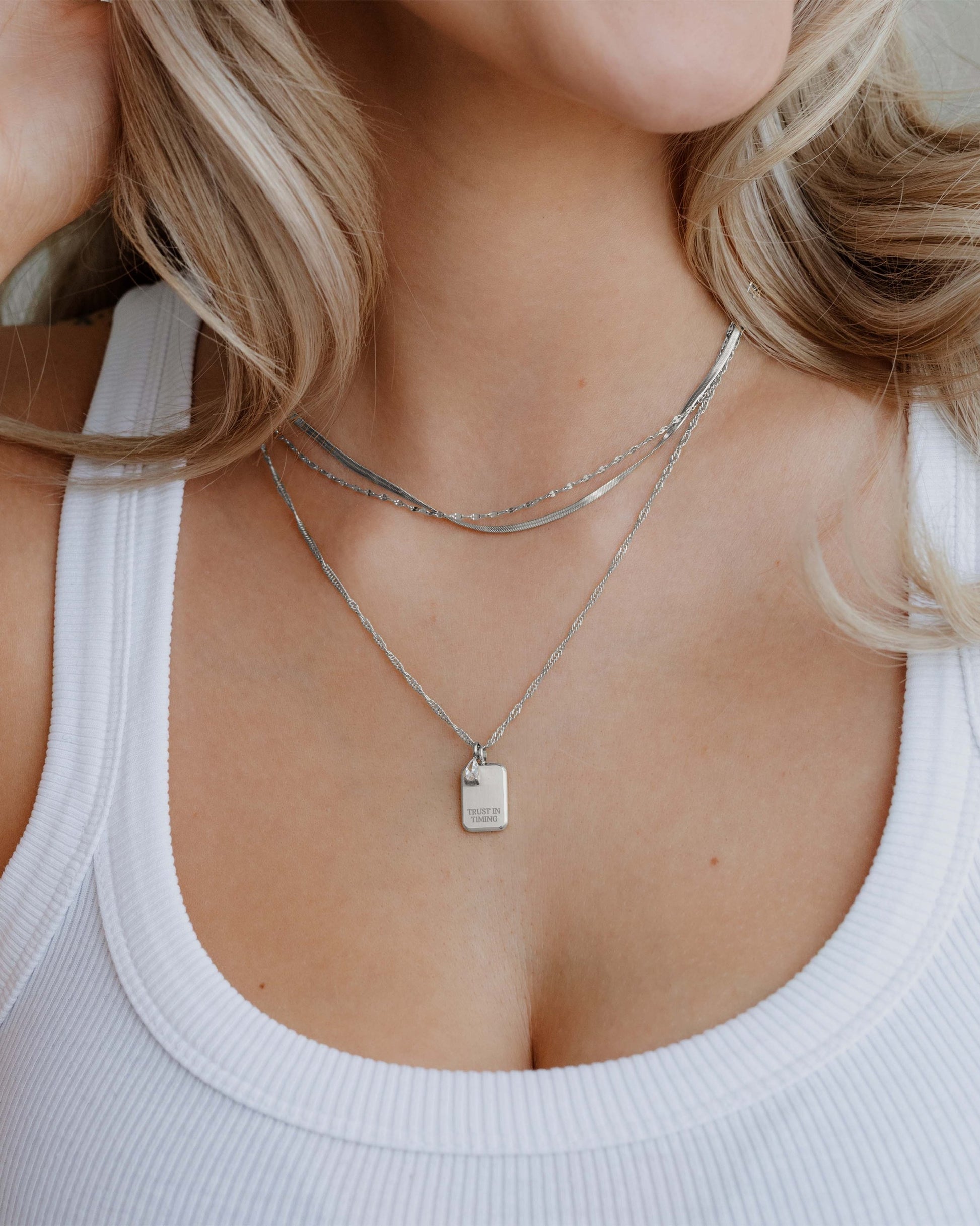 Aligned Double Necklace