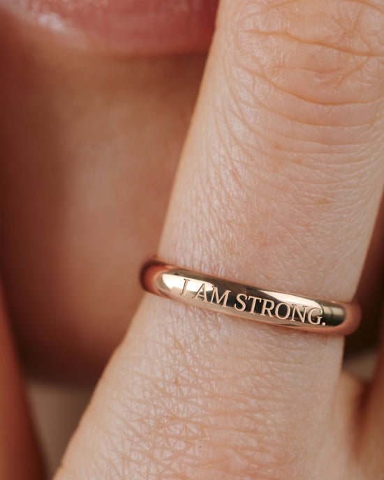 I am strong Ring Rose Gold