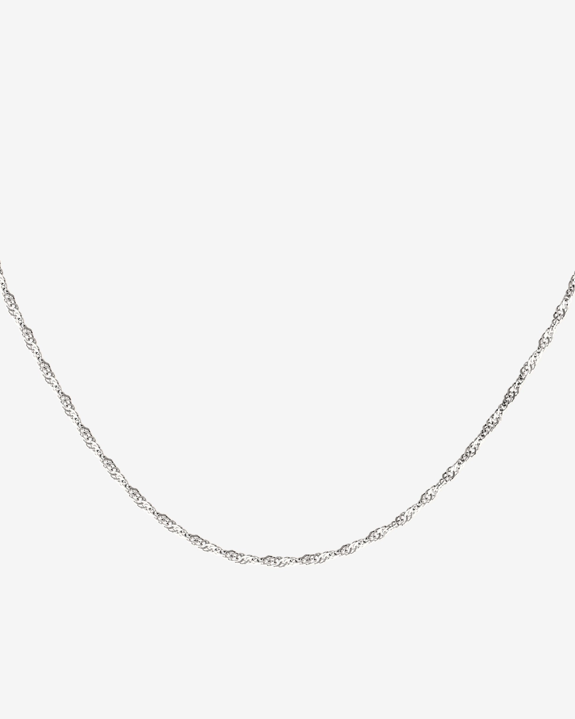 Slim Singapore Necklace Silver