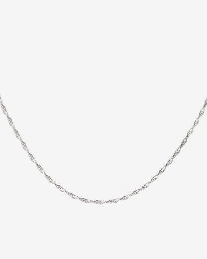 Slim Singapore Necklace Silver