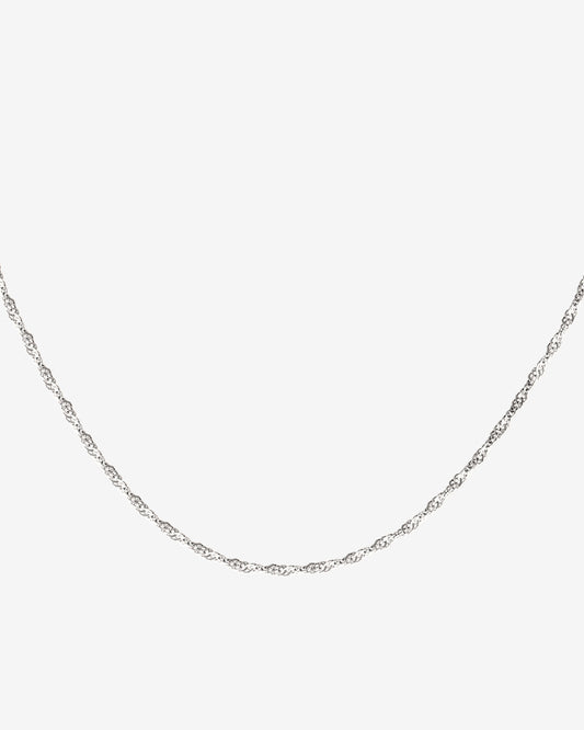 Slim Singapore Necklace Silver