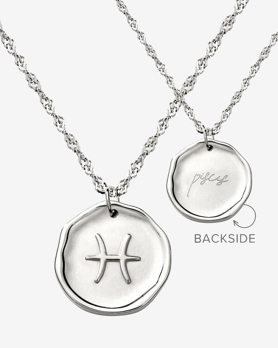 Zodiac Necklace – Pisces Silver