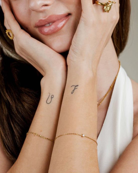 Solitaire Stone Bracelet gold