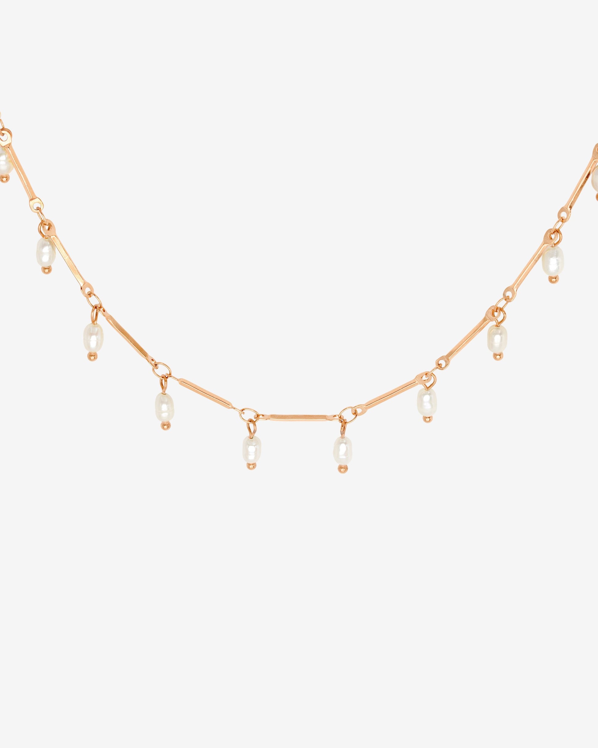 Annes Authentic Pearl Choker Rose Gold