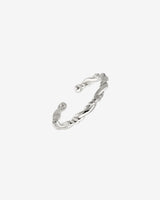 Curly Twist Toe Ring Silver