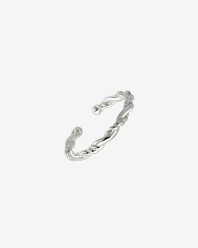 Curly Twist Toe Ring Silver