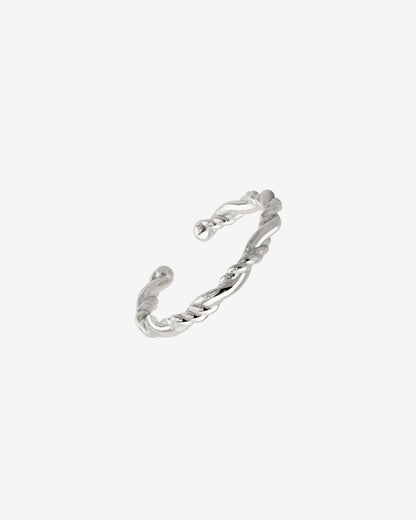 Curly Twist Toe Ring Silver