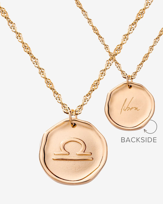 Zodiac Necklace – Libra Rose Gold
