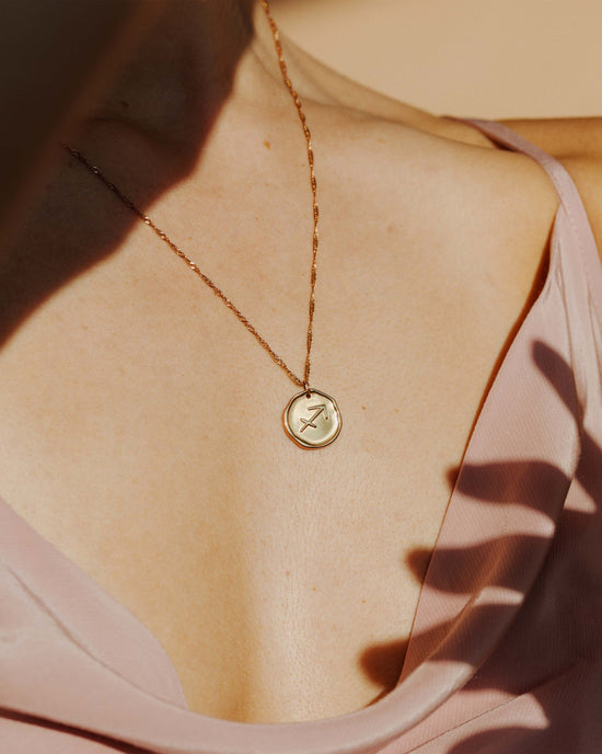 Zodiac Necklace – Sagittarius Rose Gold