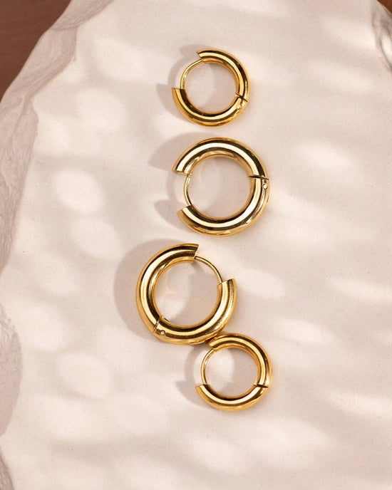 Chunky Lover Hoop Set Small Rose Gold