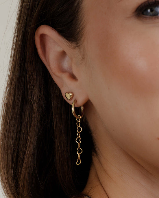 Heart after Heart Hoop Set Small Gold