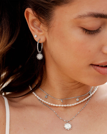 Sweet Swirl Studs Silver