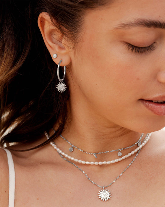 Sweet Swirl Studs Silver