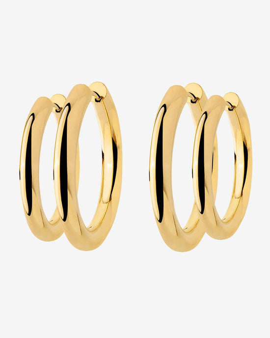 Chunky Lover Hoop Set Large Gold