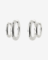 Chunky Lover Hoop Set Small Silver