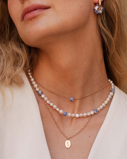 Bouquet Coin Necklace Rose Gold