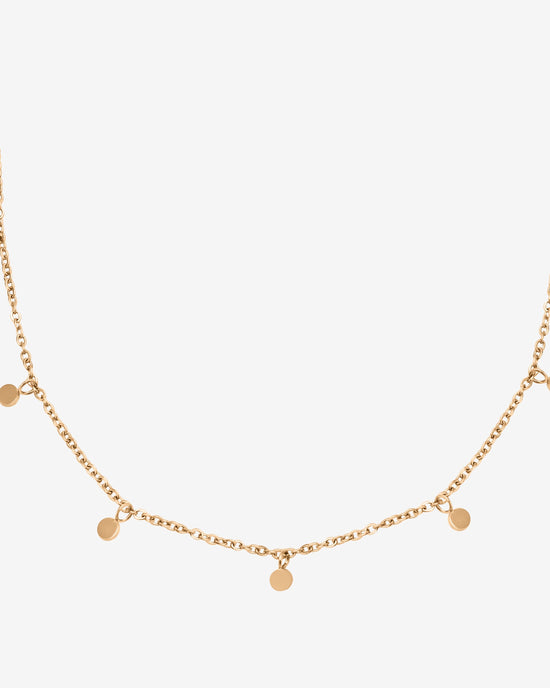 Tiny Coin Necklace Rose Gold