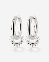Chunky Sun Lover Hoop Set Medium Silver