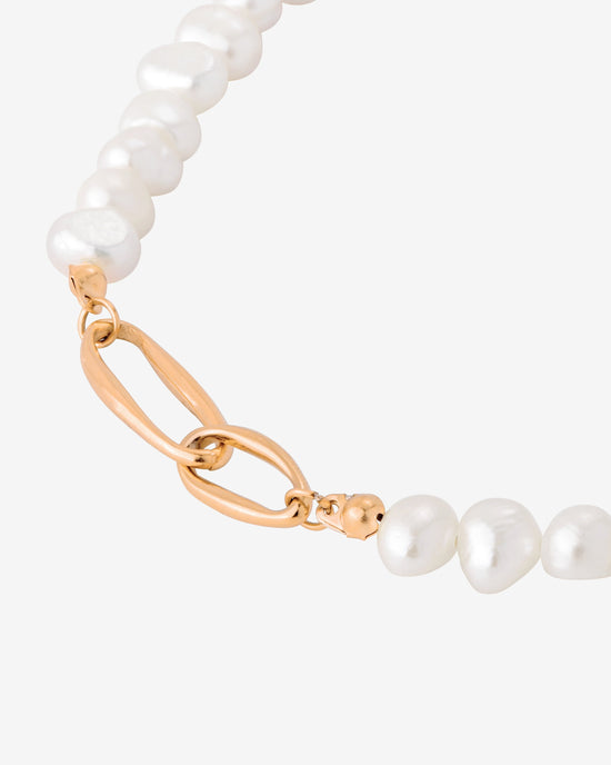 Fluidity Pearl Necklace Rose Gold