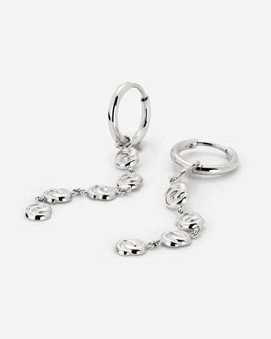Tides of Time Hoop Set Small Silver