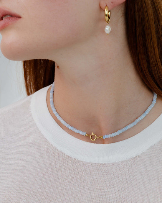 Seastone Charm Necklace Gold