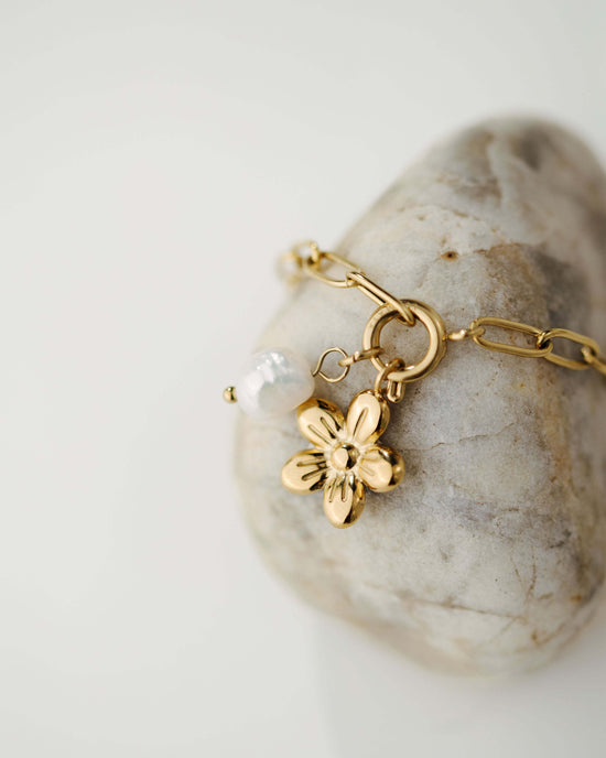 Oval Link Charm Bracelet Set