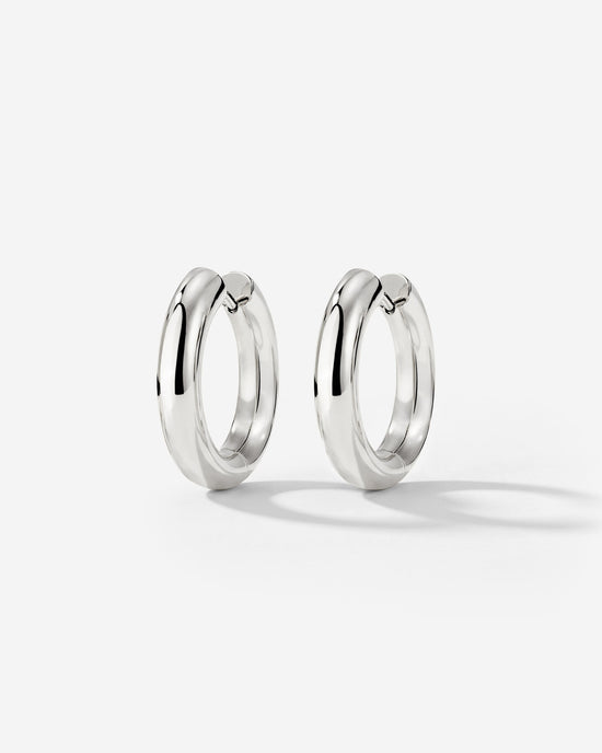 Chunky Hoopies Small Silver