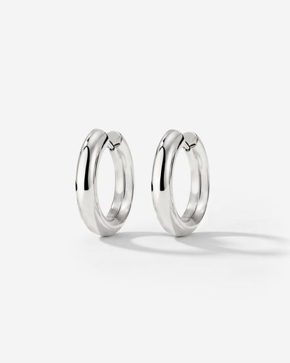 Chunky Hoopies Small Silver
