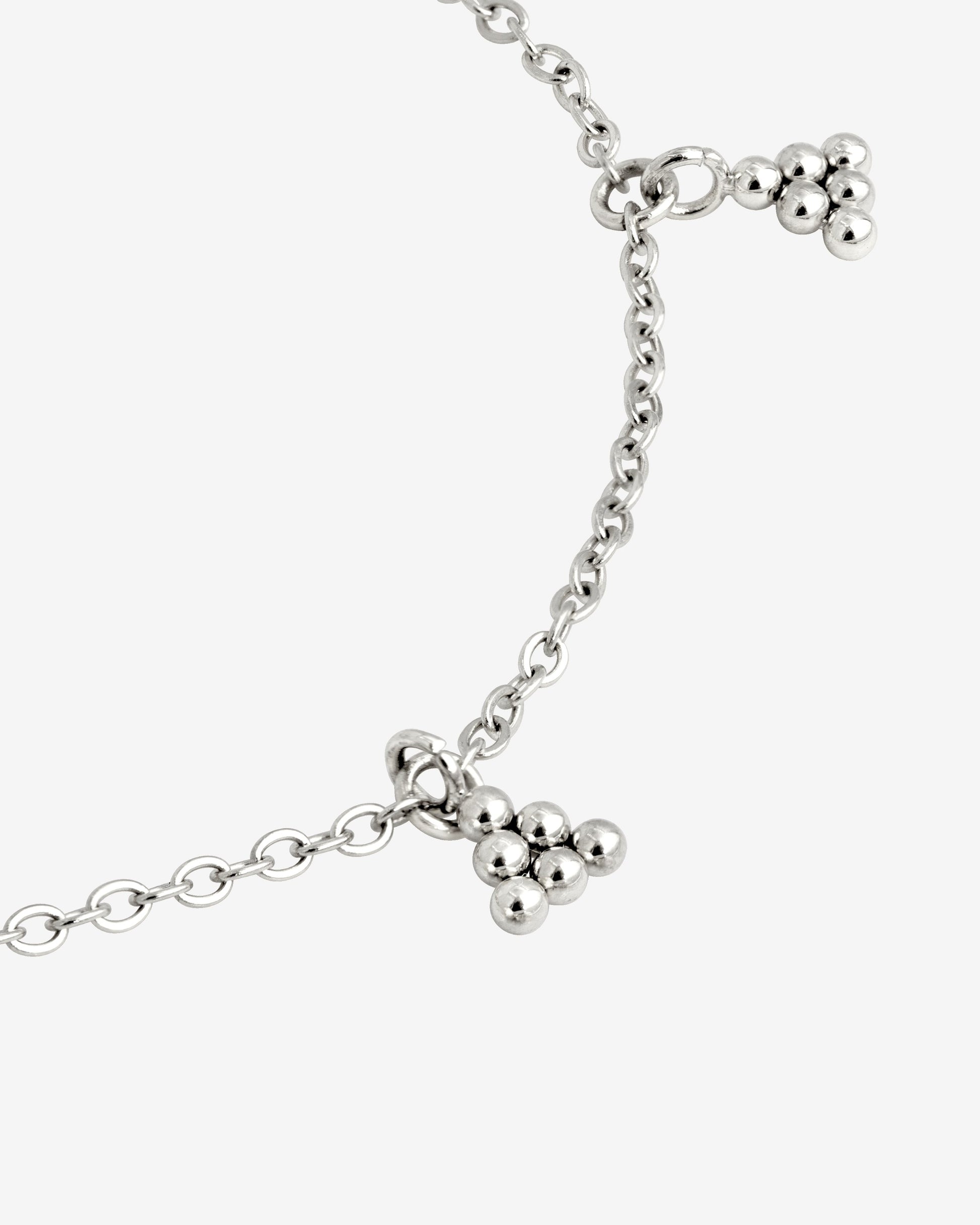 Tiny Beads Anklet Silver