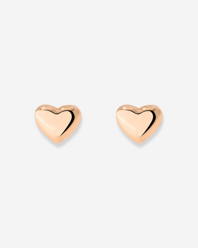 Lovely Heart Studs Rose Gold