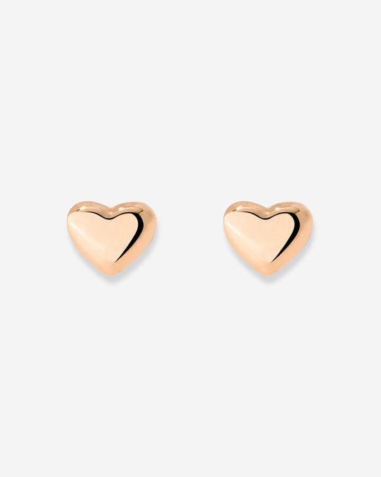 Lovely Heart Studs Rose Gold