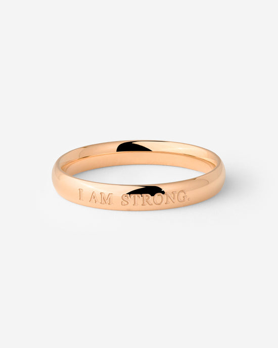I am strong Ring Rose Gold