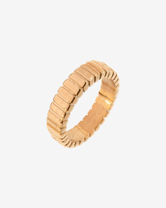 Striped Ring Bold Rose Gold