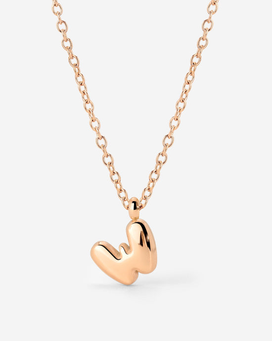 Bubble Letter Necklace Rose Gold