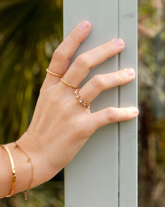 Flowery Ring Rose Gold