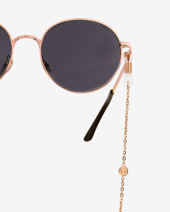 Swirl'n Sunglasses Chain Rose Gold
