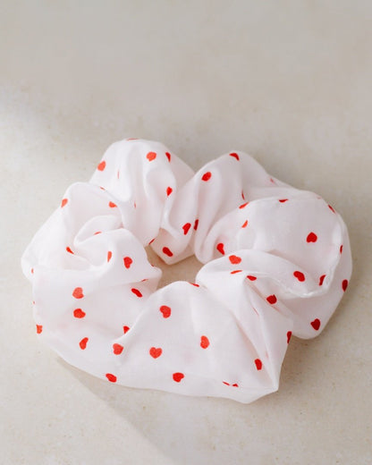 Shimmering Scrunchie Medium Hearts